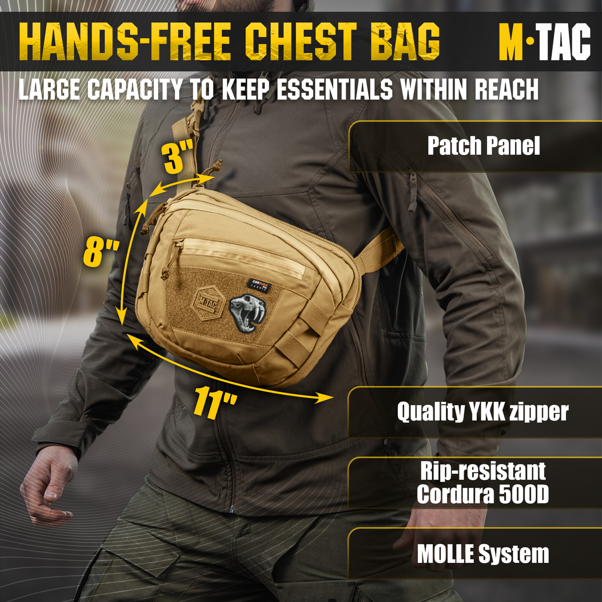 M-Tac Elite Sphaera Large Bag Gen II with Loop Panel