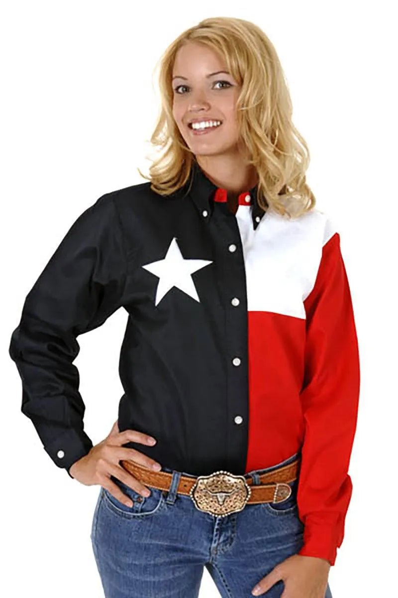 Roper Texas Flag Snap Long Sleeve - Women's Shirt