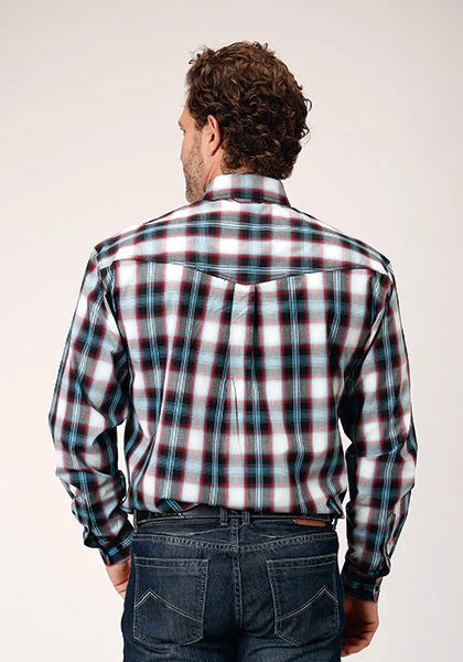 Roper 1843 West Plaid (Blue) - Men's Western Shirt