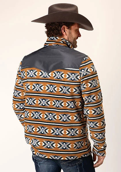 Roper 1815 Aztec (Orange) - Men's Fleece Pullover