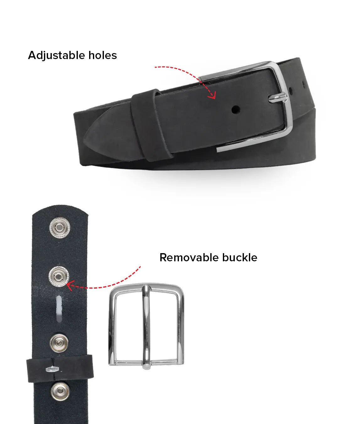 Gunmetal Nubuck Belt