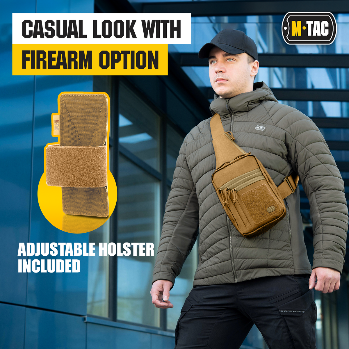 M-Tac Tactical Bag Shoulder Chest Pack with Sling & Loop Panel