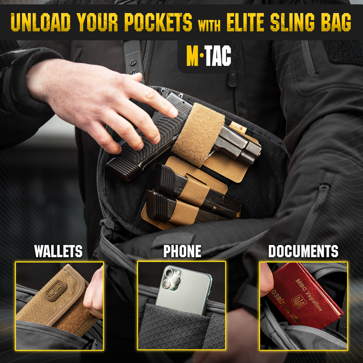 M-Tac Elite Sphaera Large Bag Gen II with Loop Panel
