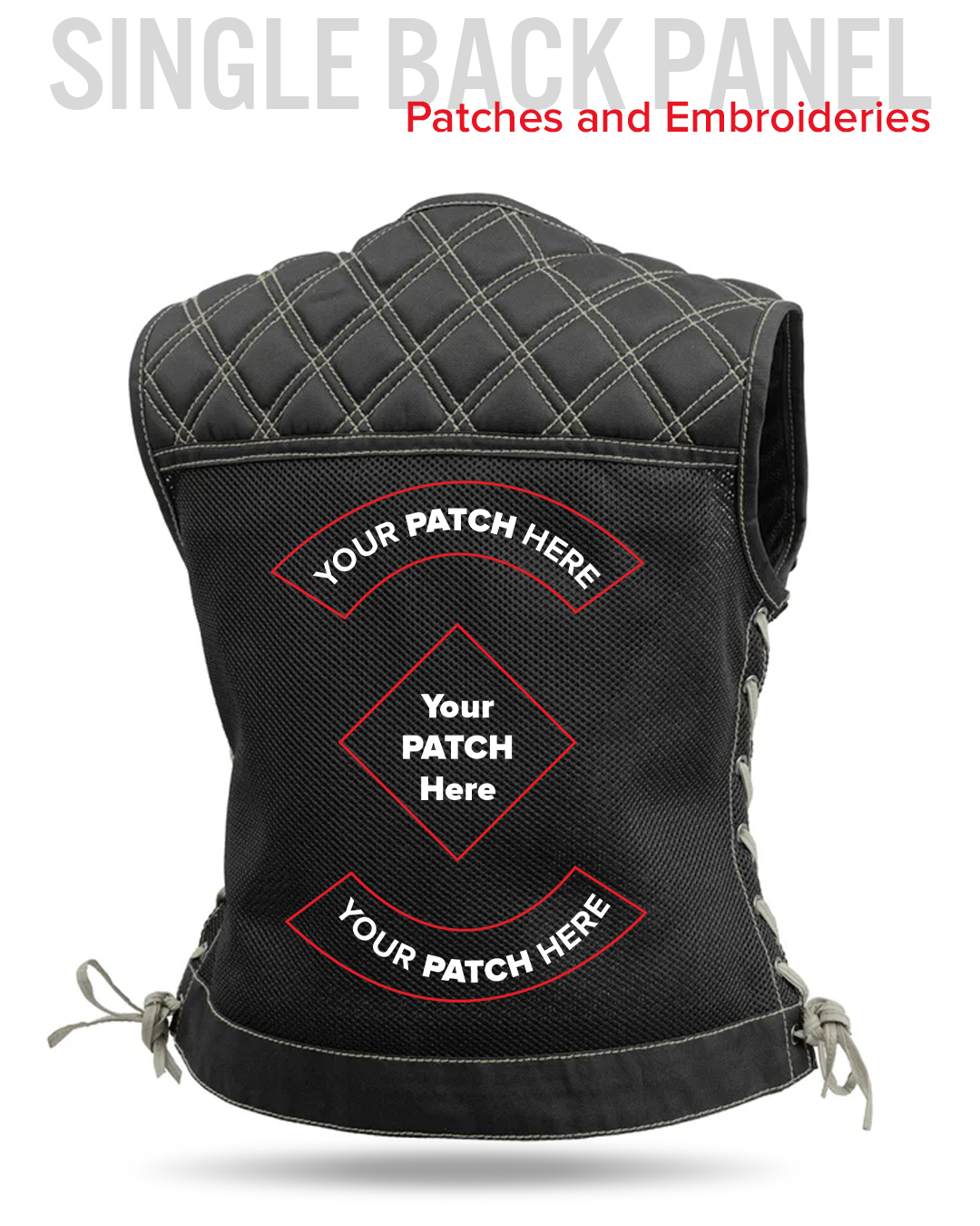 Bonnie Moto Mesh Women's Motorcycle Vest - Diamond Quilt