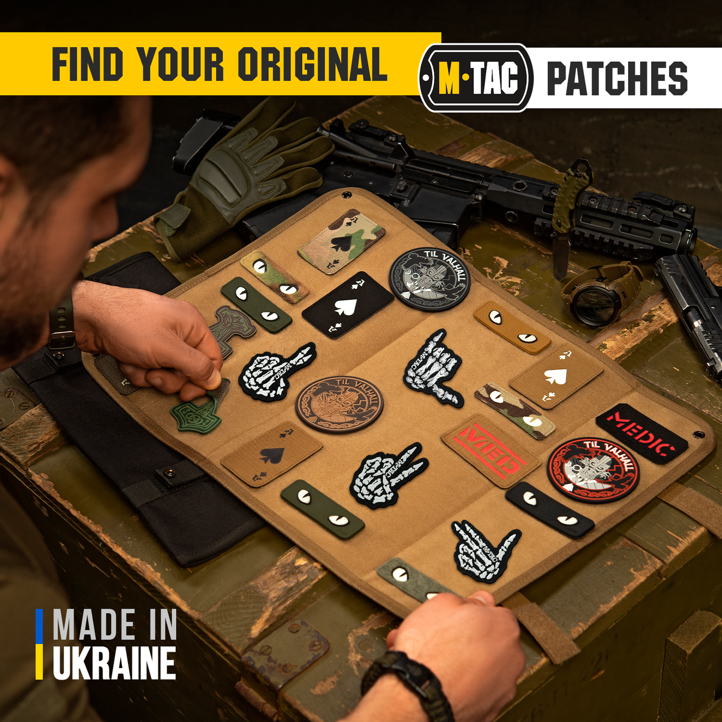 M-Tac GITD Patch Skeleton Shooter (Embroidered)