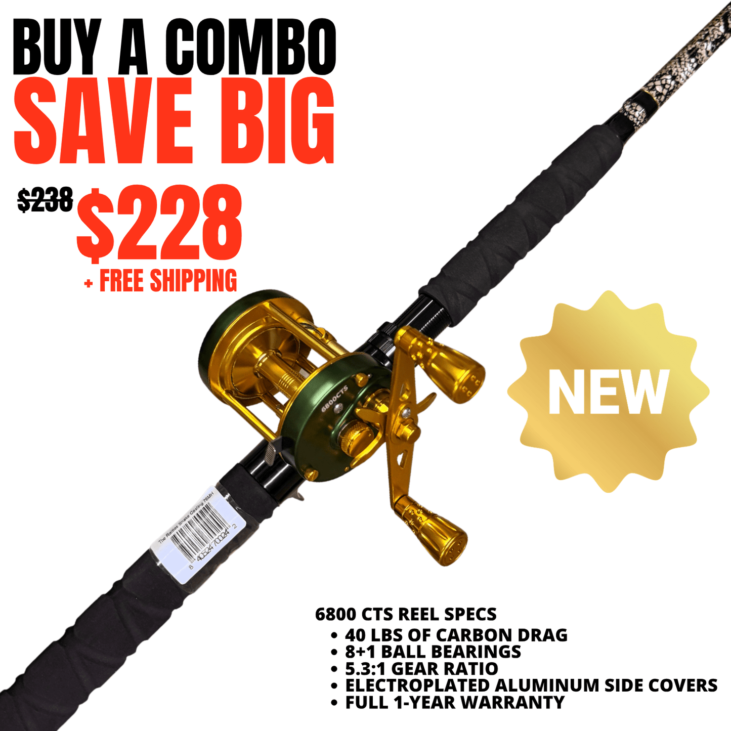 1 of 220 The Rattlesnake Casting Rod - Limited Edition Rod