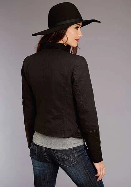 Stetson Novelty Solid Smooth (Black) - Women's Leather Jacket