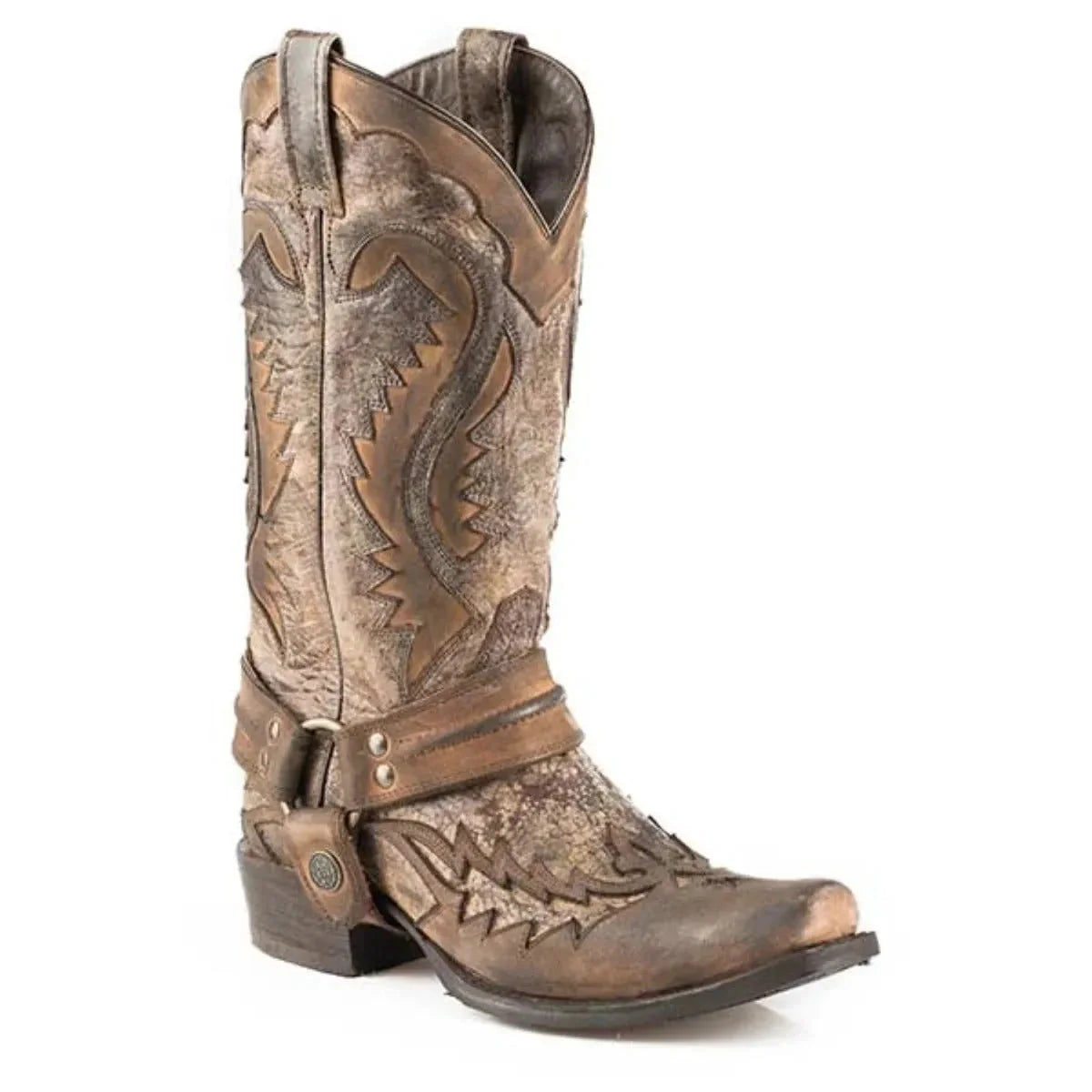 Stetson Outlaw Biker (Brown) - Men's Cowboy Boot