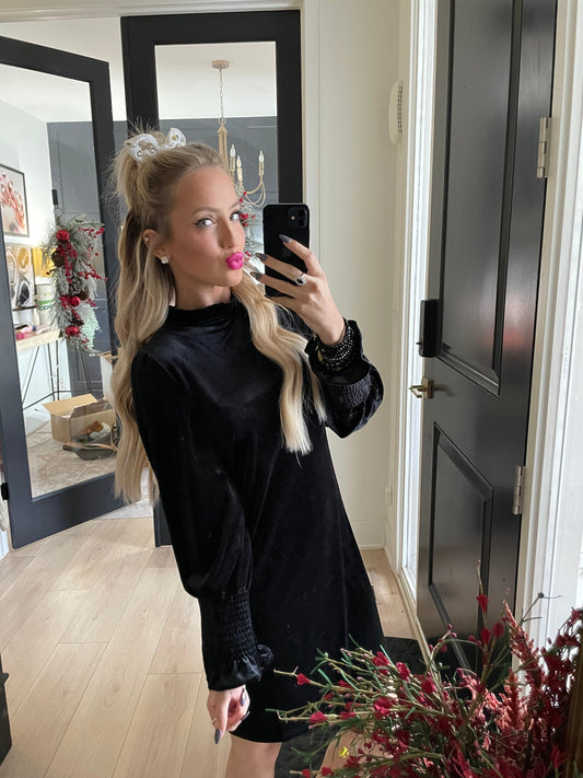 Black Velvet Party Dress