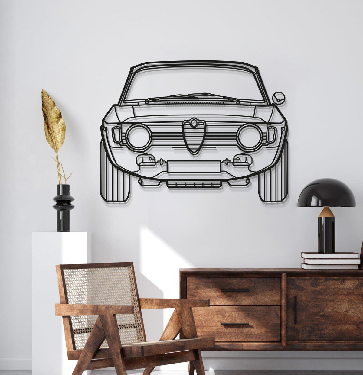 1967 Giulia Front View Metal Car Wall Art - MT0092