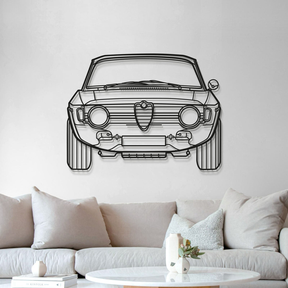 1967 Giulia Front View Metal Car Wall Art - MT0092
