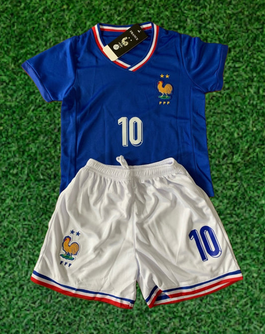 Kylian Mbappe Kids France Soccer Jersey Set Football Youth & Toddler Sizes
