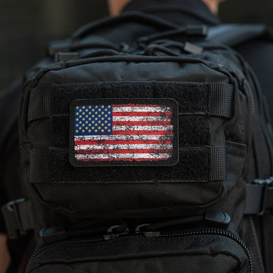 M-Tac patch US flag vintage ( 3" x 2") Black/GID