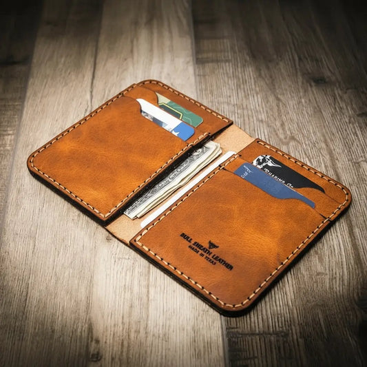 Western Vertical Wallet - Chestnut Brown