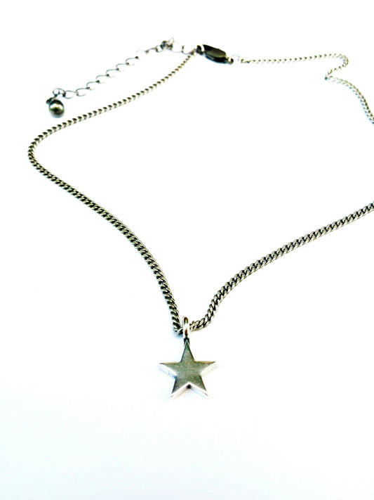 Star of Honor Necklace - Sterling Silver Choker Charm