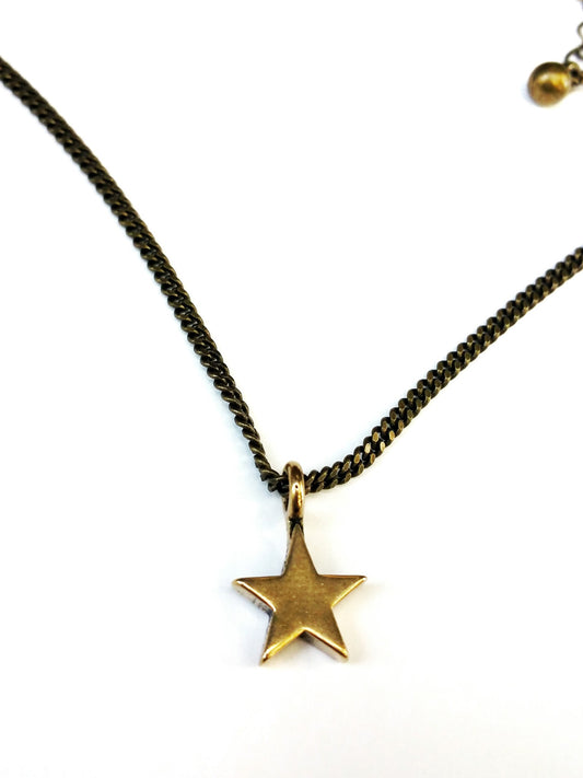 Star of Honor Necklace - Bronze Choker Charm
