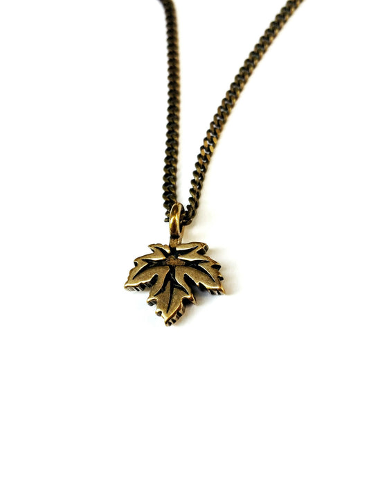 Leaf of Life Necklace - Bronze Choker Charm