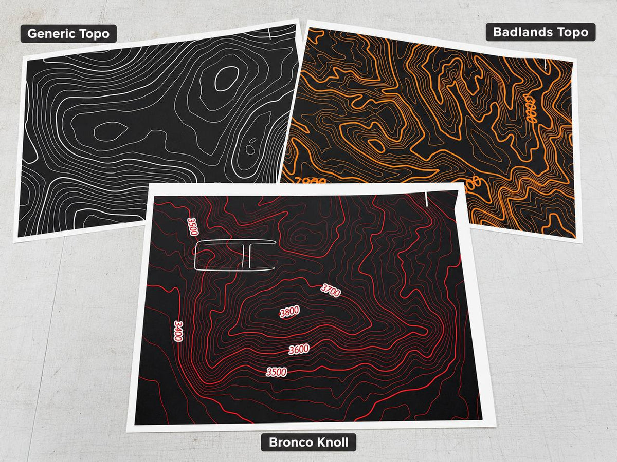 Topo Glovebox Overlay Kit (Printed Series) - 2021+ Bronco