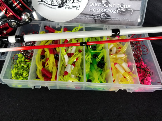 Cam's 9ft Yaannk Stick Combo Rod and Reel Tri-Color Tube Kit