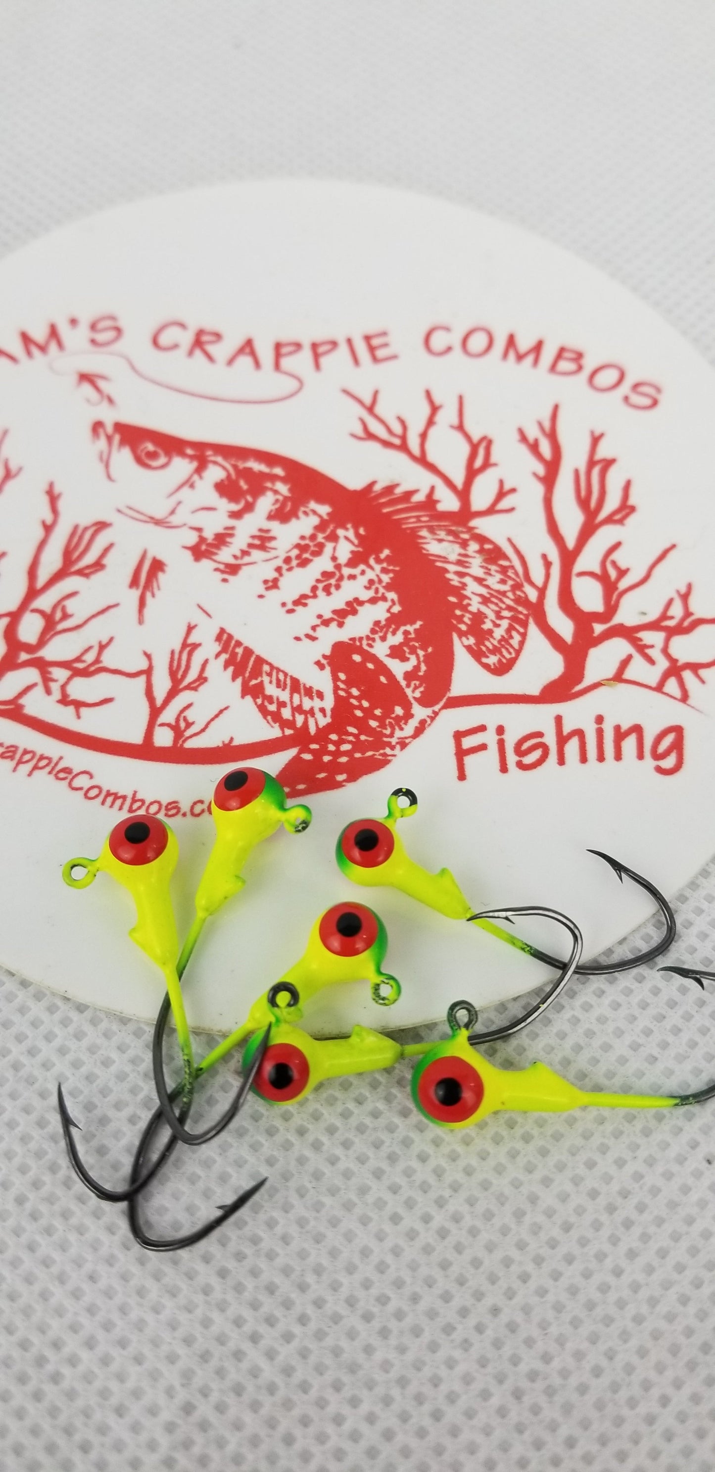 Cam's 30ct. Honey Chartreuse (1/16 #2 Nasty Bend Hook) Life Like Double Paint Jig Head
