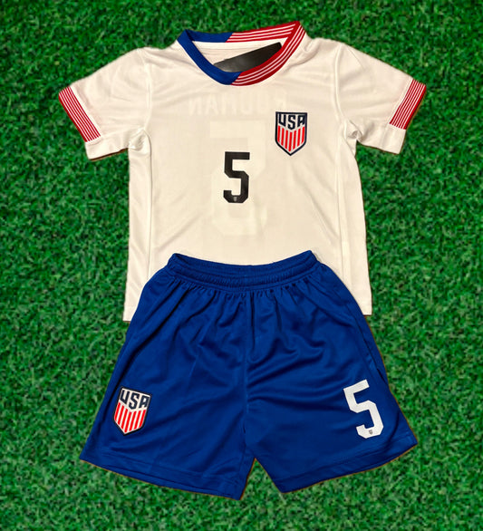 Trinity Rodman Home White Kids Soccer Jersey -All Kid Sizing