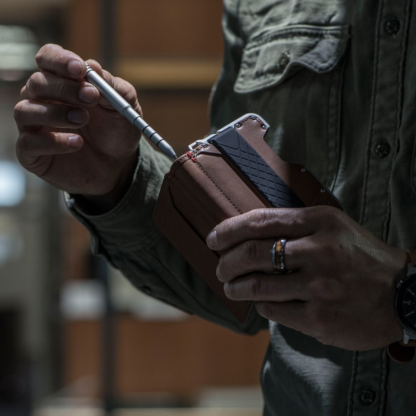 3 Pocket Bifold with Pen Cavity