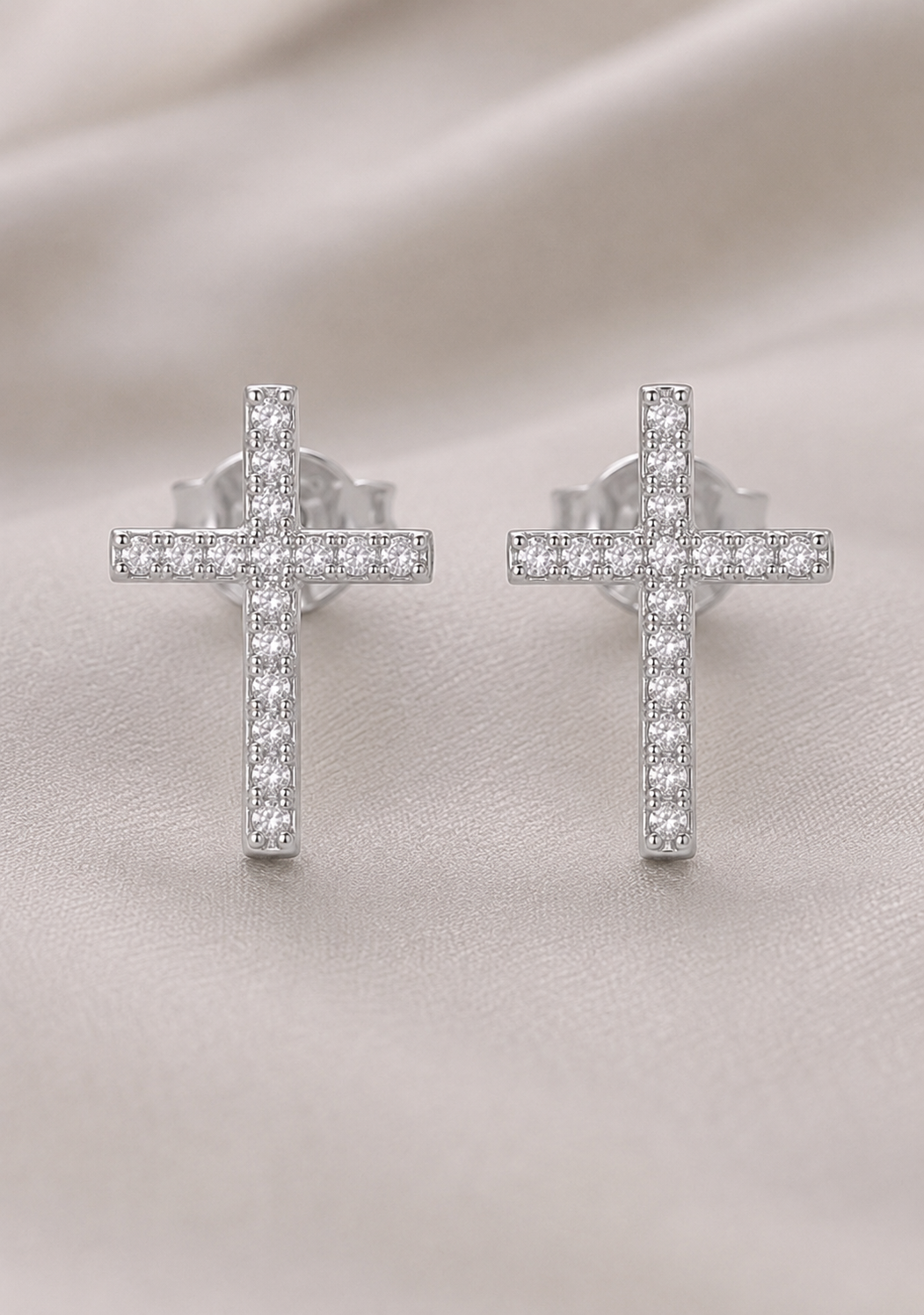 COVENANT CROSS CUBIC ZIRCONIA EARRINGS-PRESALE