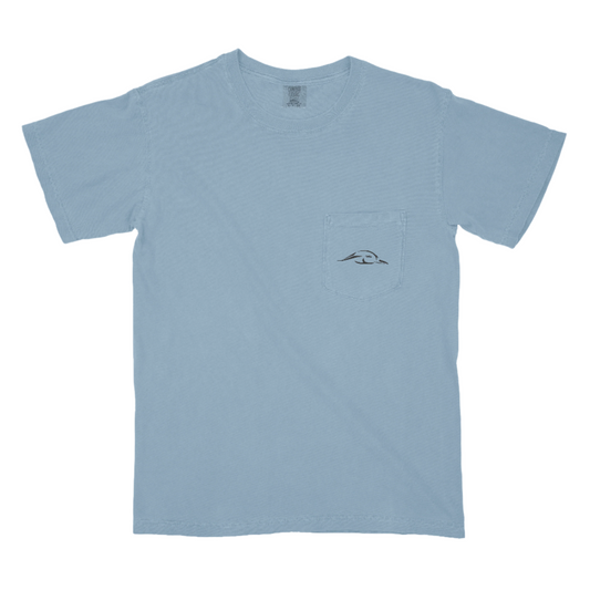 Bass Fishing Light Blue with Pocket