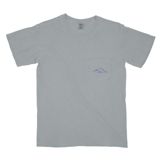 Stars and Stripes Tee - Grey with Pocket