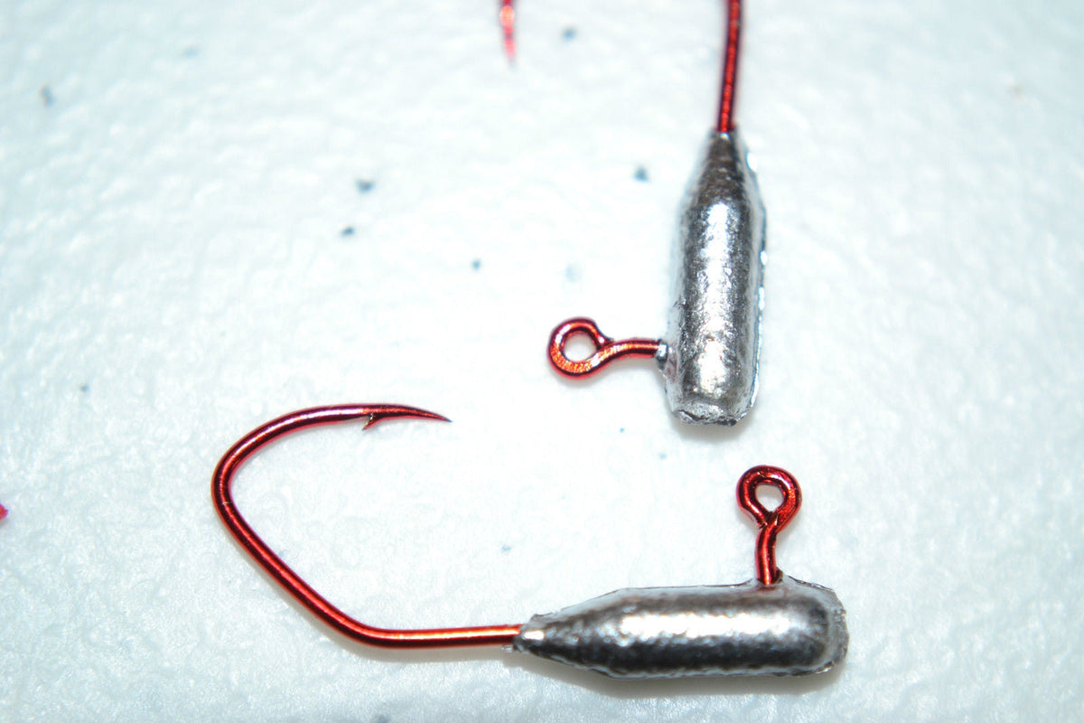 35pc Cam's 1/16 Tube / Insert Jig Heads #4 Red(Laser Sharp) Nasty Bend Hooks