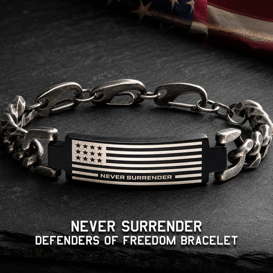Never Surrender - Defenders of Freedom Bracelet -Faire