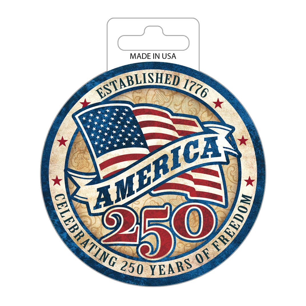 Sticker - America 250 Flag Round (Set of 6)