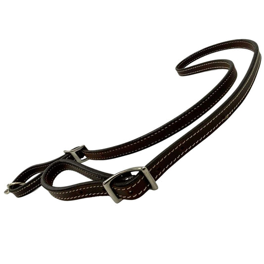 Dark Leather Stitched Tiedown