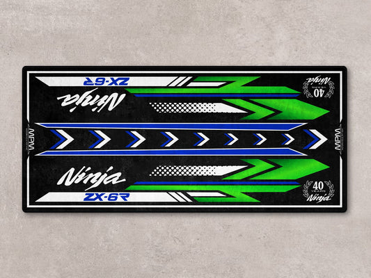 MPM Motorcycle Mat for Kawasaki Ninja ZX-6R 40th Anniversary - MM7397