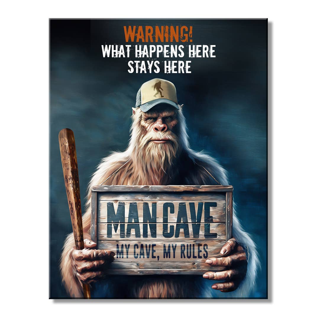 JQ - Bigfoot Mancave. Tin Sign