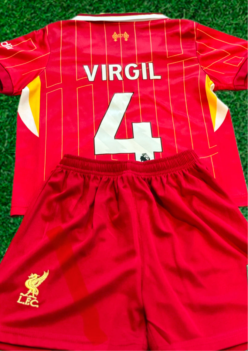 Virgil van Dijk Liverpool Kids Jersey Set Soccer Football Toddler Youth Tshirt