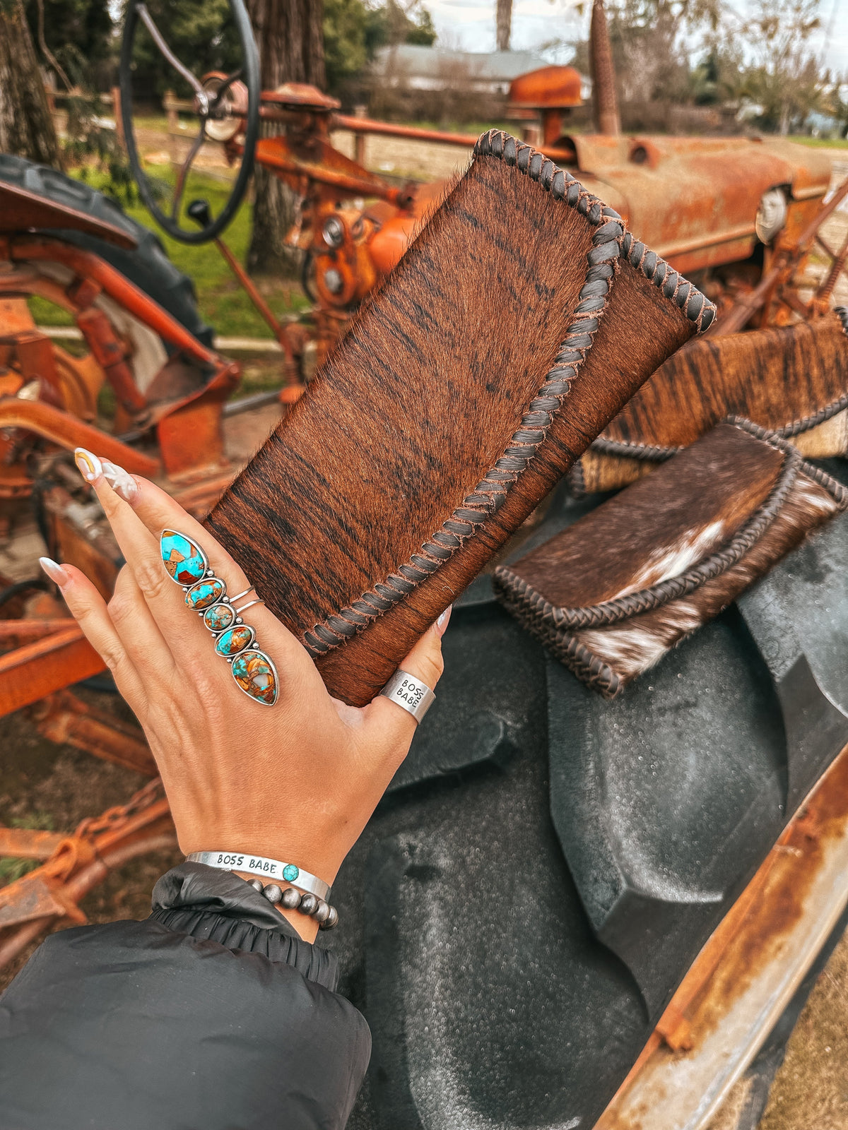 The Hazy Elva Wallet (Brown Leather ) a Haute Southern Hyde by Beth Marie Exclusive