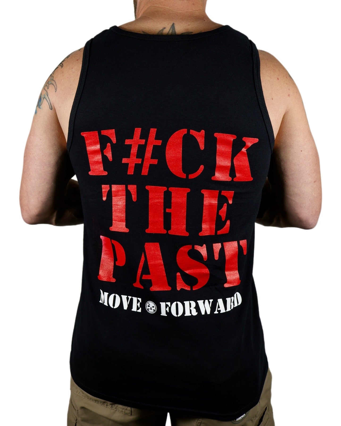 Closeout- Men's "F The Past" Black Tank