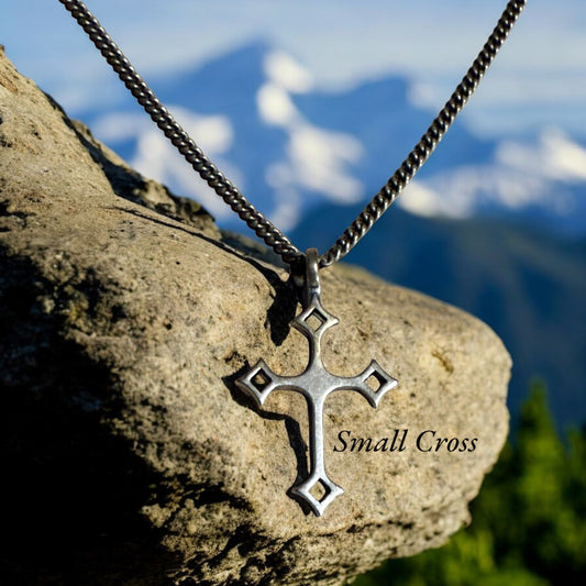 Gothic Medieval Cross Necklace - Bronze