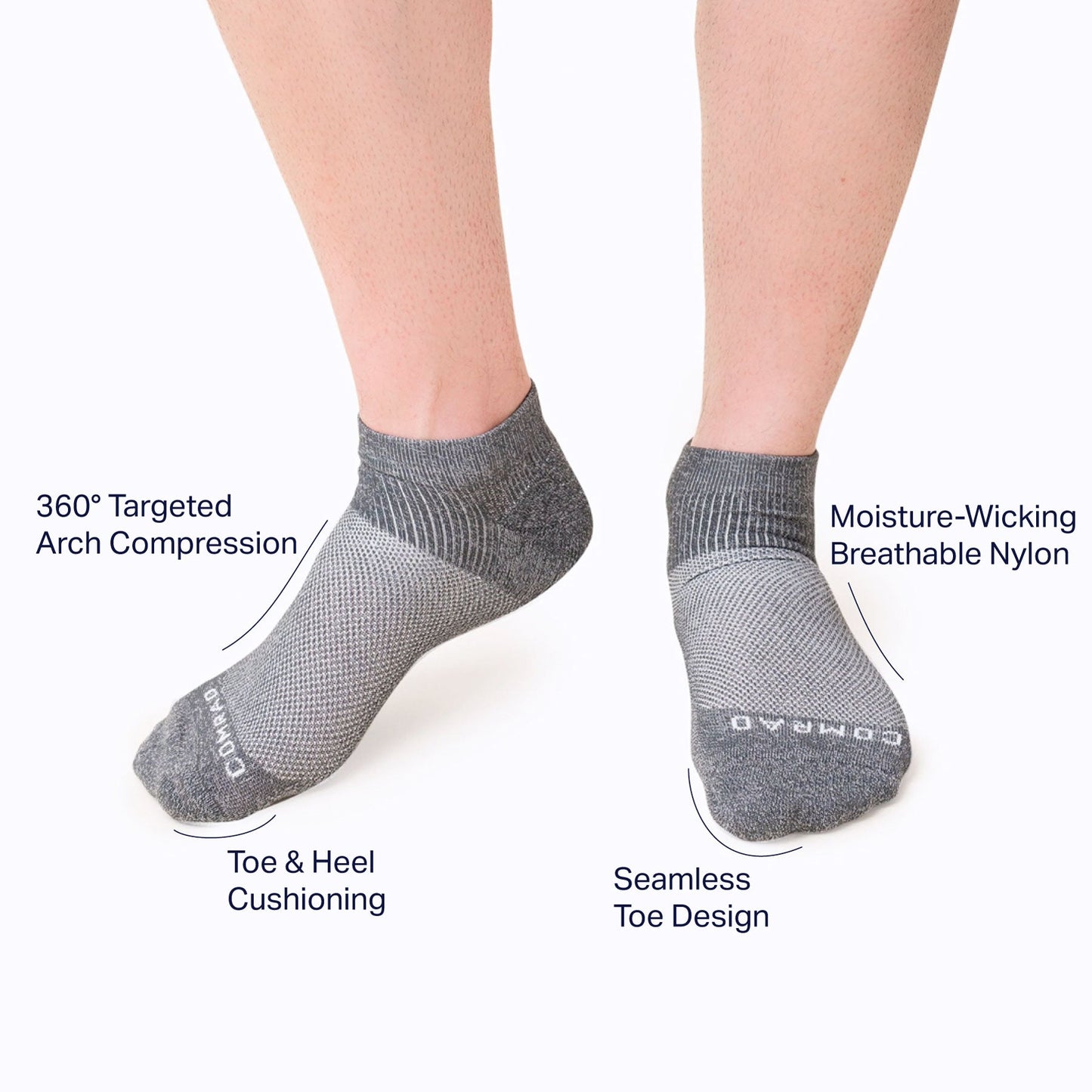 Ankle Compression Socks - Charcoal