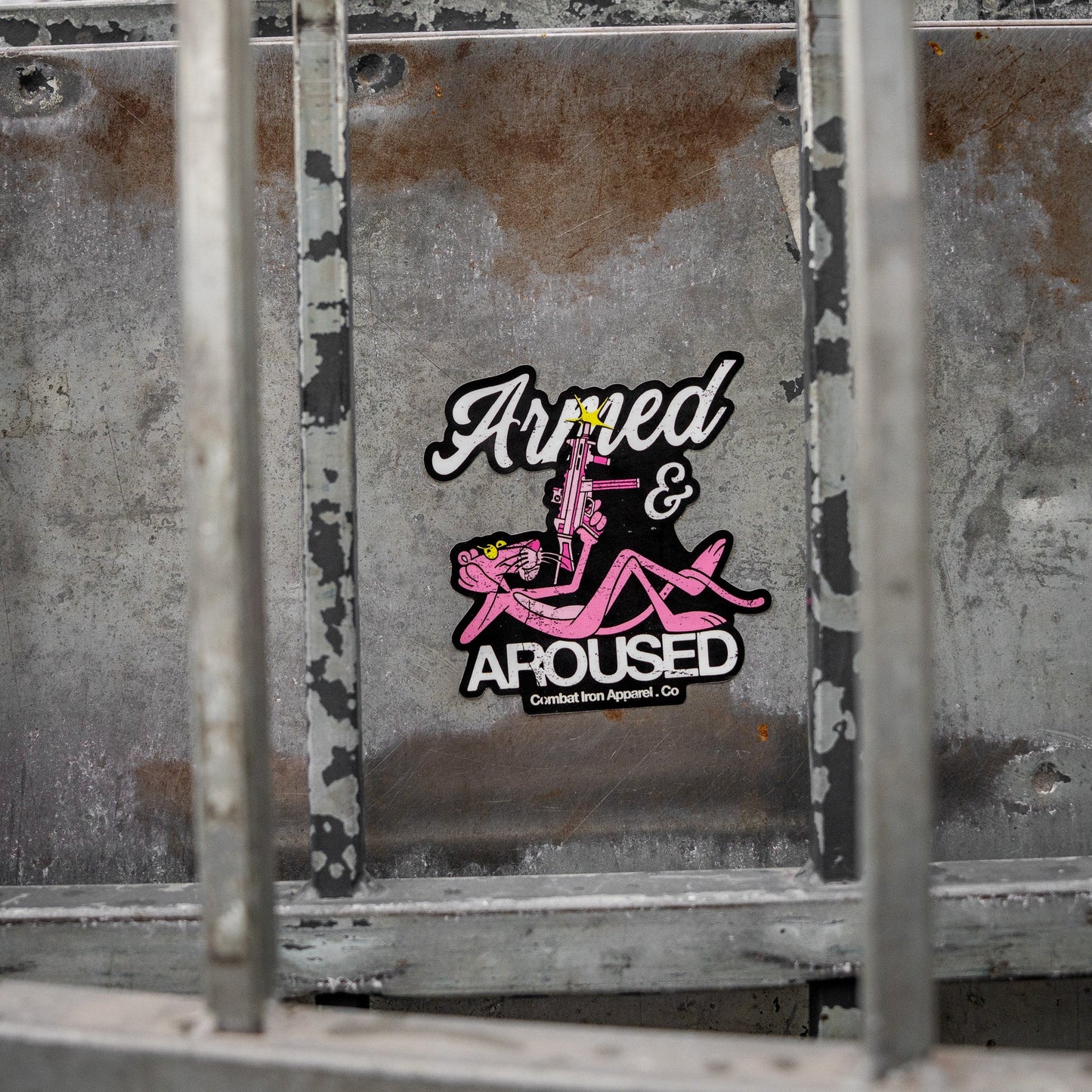 Armed & Aroused Panther Decal