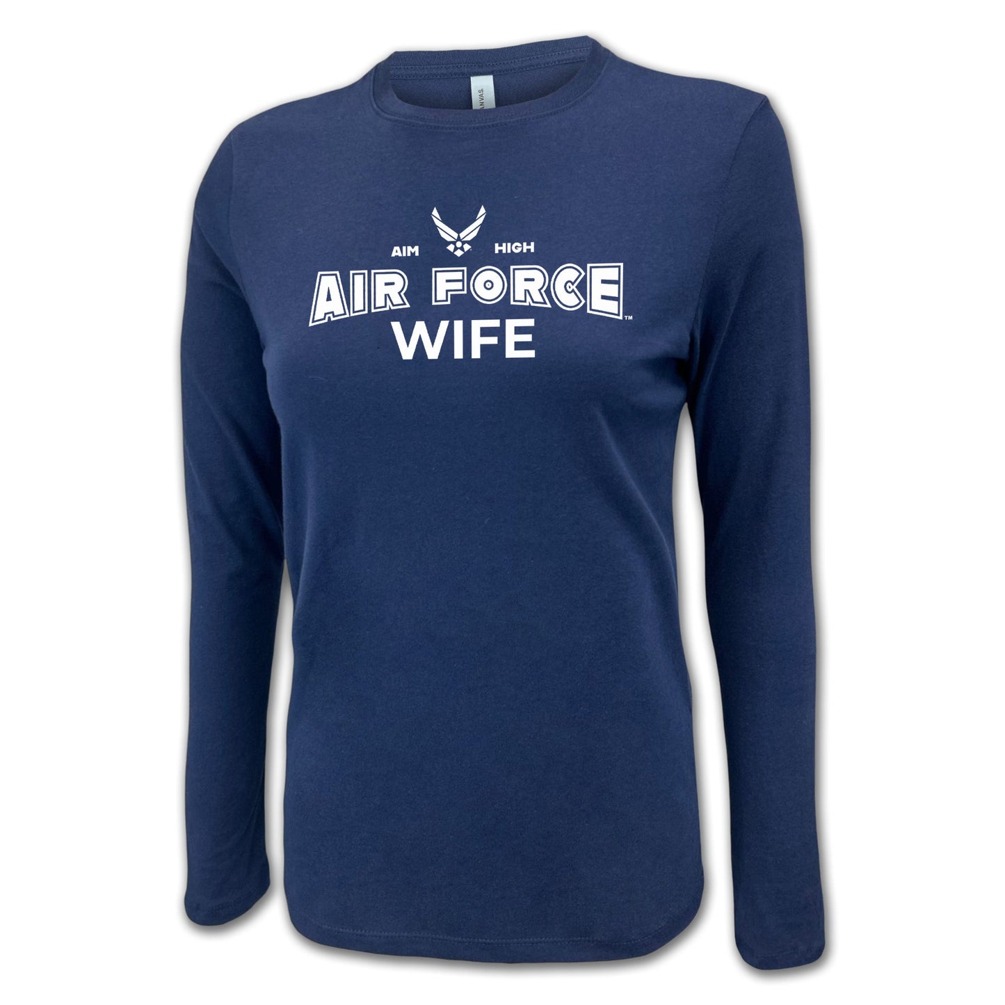Air Force Wife Women's Long Sleeve T-Shirt (Navy)
