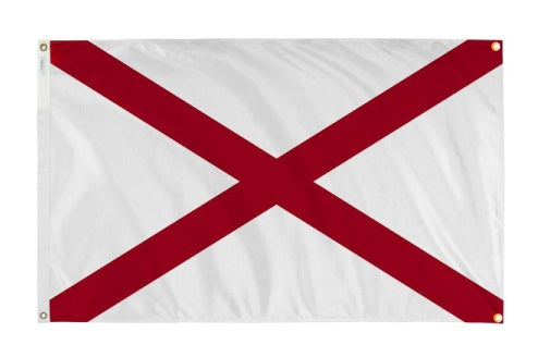Alabama Flag with Grommets Along the Edges for Wall Hanging