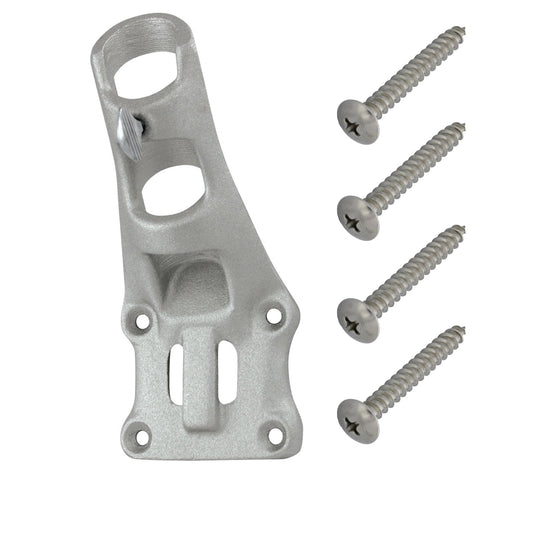 Aluminum 1" Flagpole Bracket - Silver
