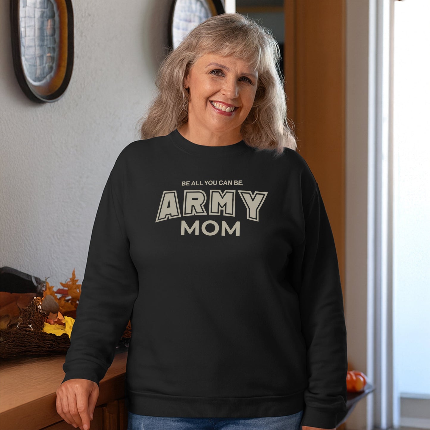 Army Mom Crewneck (Black)