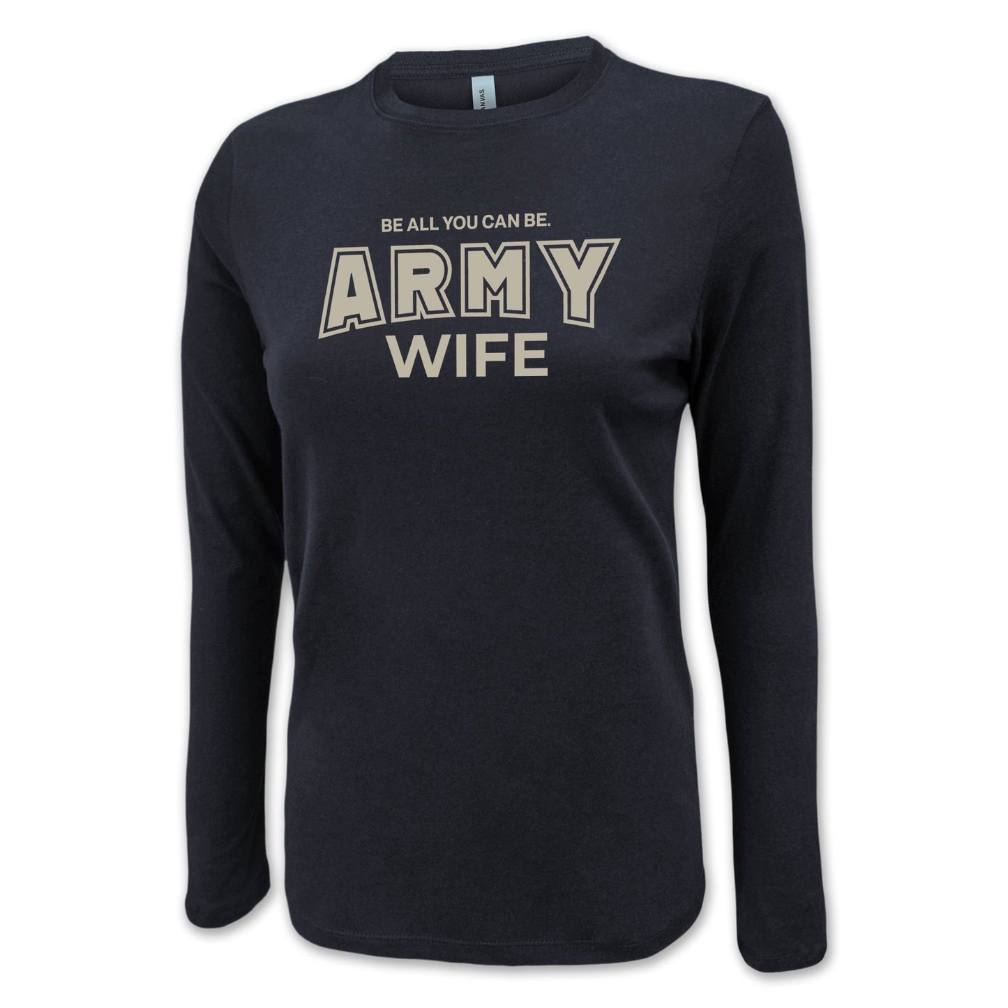 Army Wife Women's Long Sleeve T-Shirt (Black)