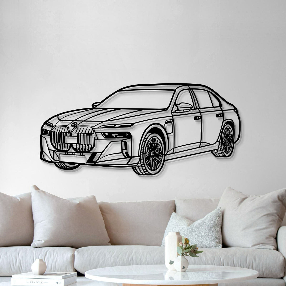 M760 XDrive Limousine Perspective Metal Car Wall Art MT1244