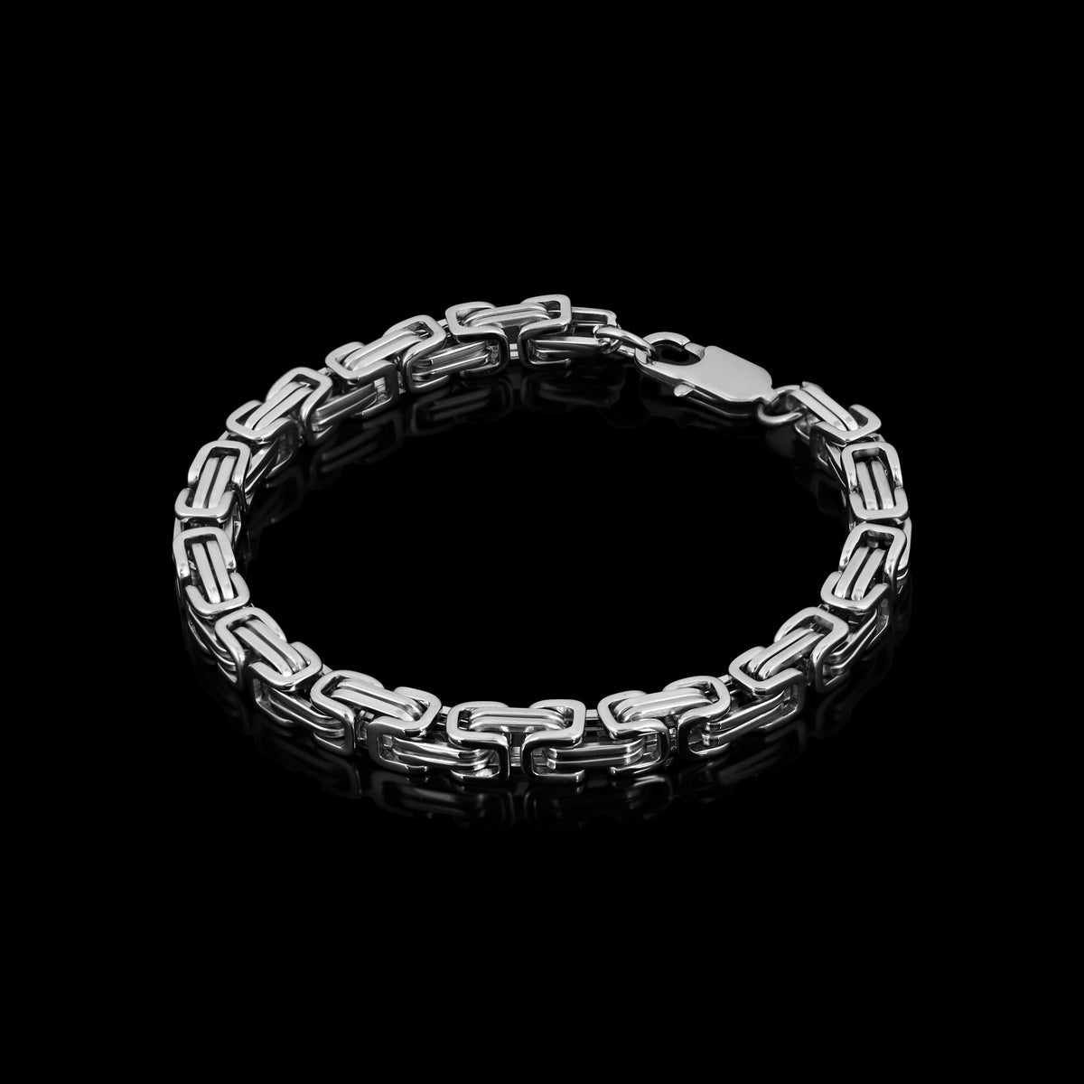 Stainless Steel Byzantine Chain Bracelet