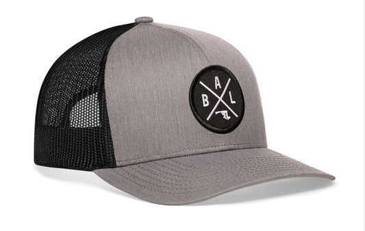 Baltimore Trucker Hat | Gray-Black BAL X Snapback