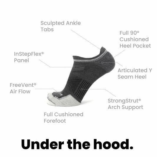 Basalt - Run No Show Runweight Merino Wool Sock